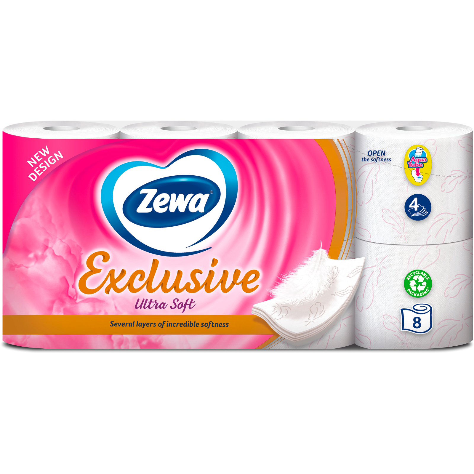 Туалетний папір Zewa Exclusive Ultra Soft 4 шари 4 рулони (7322541188546)
