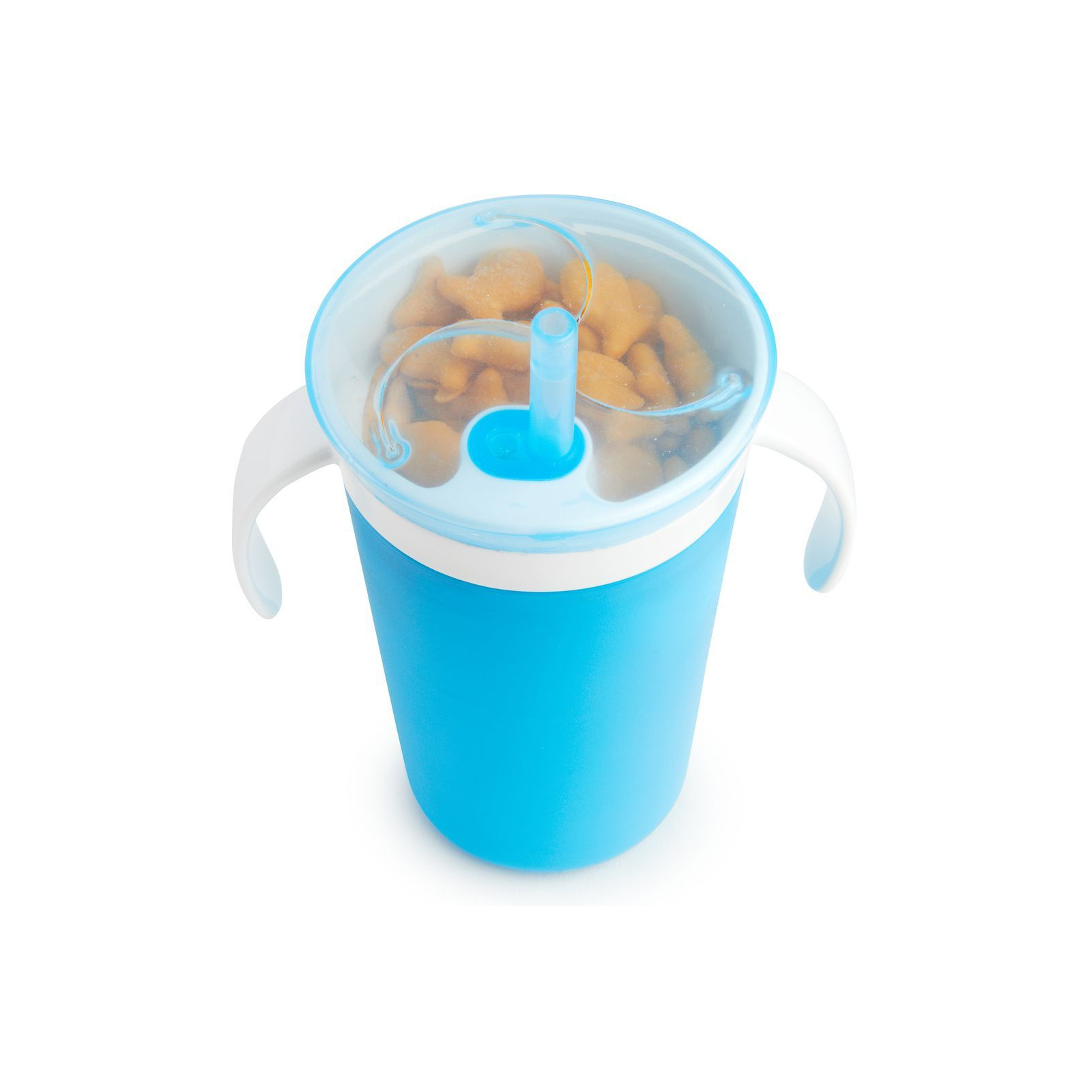 Поїльник-непроливайка Munchkin Snack and Sip блакитний (012459WWW) зображення 4