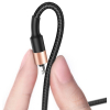 Дата кабель USB 2.0 AM to Lightning + Micro 5P + Type-C 1.2m T-F815 T-Phox (T-F815 Mix Black/Gold) зображення 4