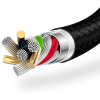 Дата кабель USB 2.0 AM to Lightning + Micro 5P + Type-C 1.2m T-F815 T-Phox (T-F815 Mix Black/Gold) зображення 5