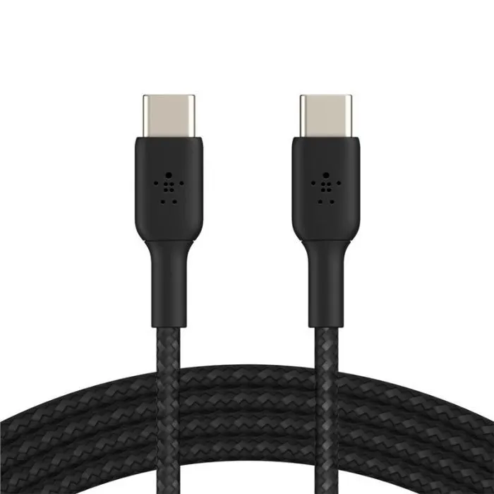Дата кабель USB-C to USB-C 1.0m braided black Belkin (CAB004BT1MBK)