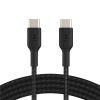 Дата кабель USB-С - USB-С BRAIDED, 1m, black Belkin (CAB004BT1MBK)