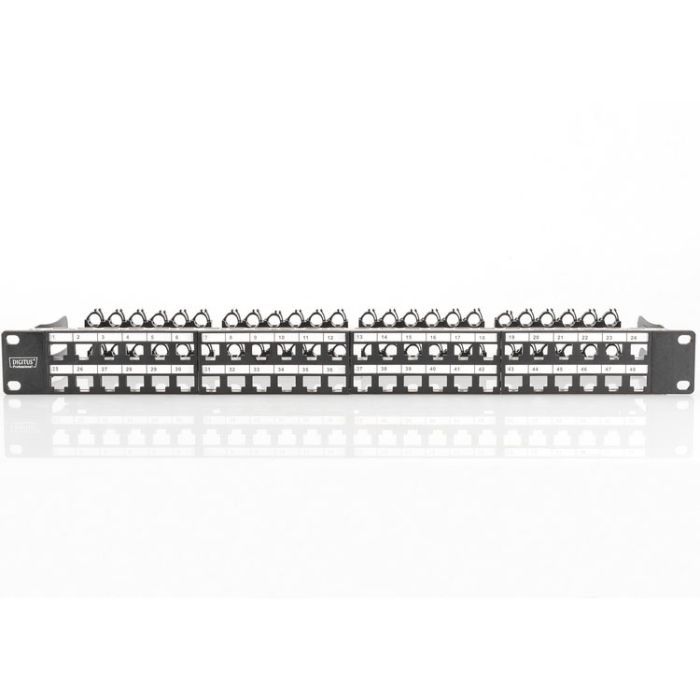 Патч-панель 19" 1U для 48-х модулей Keystone, наборная Digitus (DN-91424) изображение 3