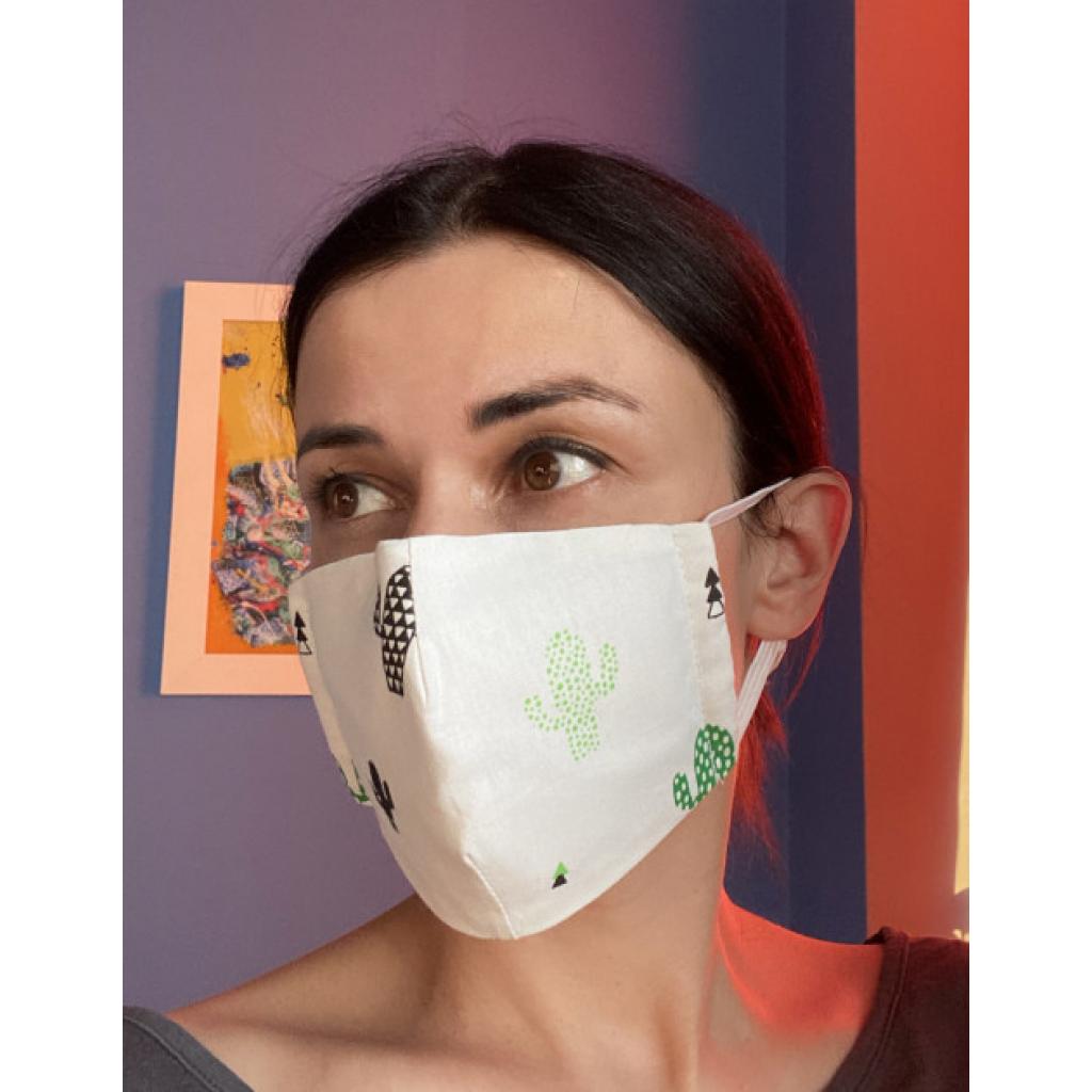 Защитная маска для лица Red point Кактусы бел S/M (ХБ.03.Т.54.61.660) изображение 4