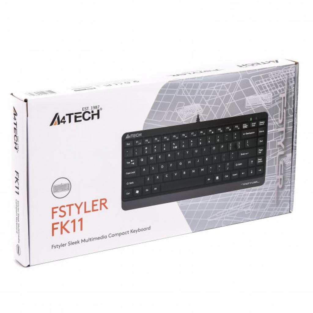Клавіатура A4Tech FK11 Fstyler Compact Size USB Grey (FK11 USB (Grey)) зображення 4