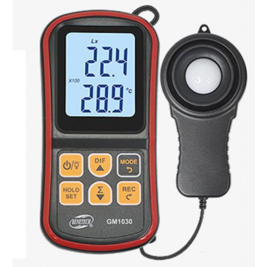Измеритель освещенности Benetech + люксметр + термометр, Bluetooth (GM1030)