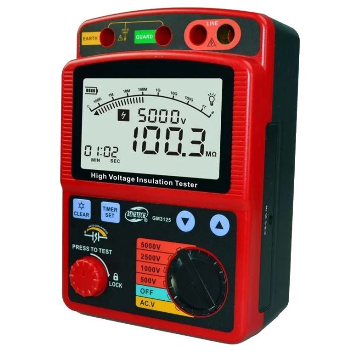 Мегаомметр Benetech цифровий (GM3125) зображення 2