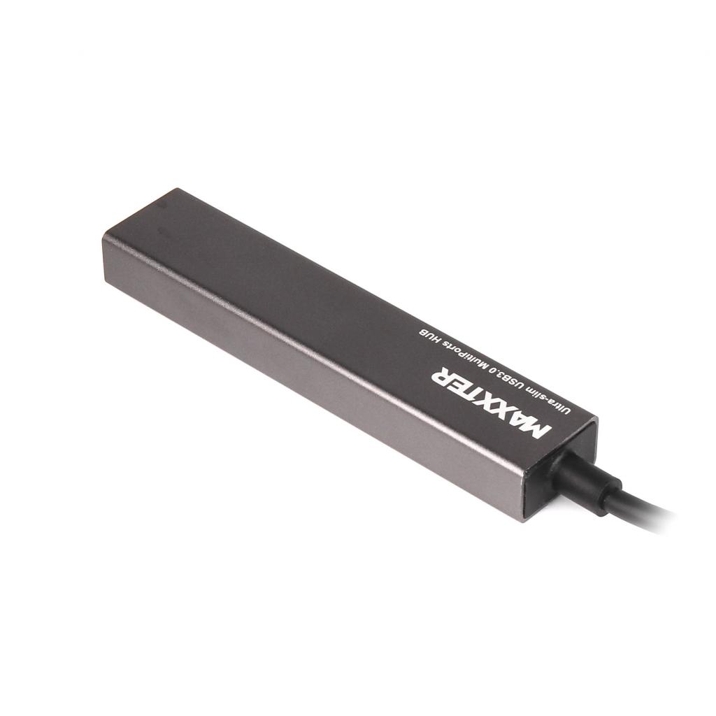 Концентратор Maxxter USB 3.0 Type-A 4 ports grey (HU3A-4P-02) зображення 2