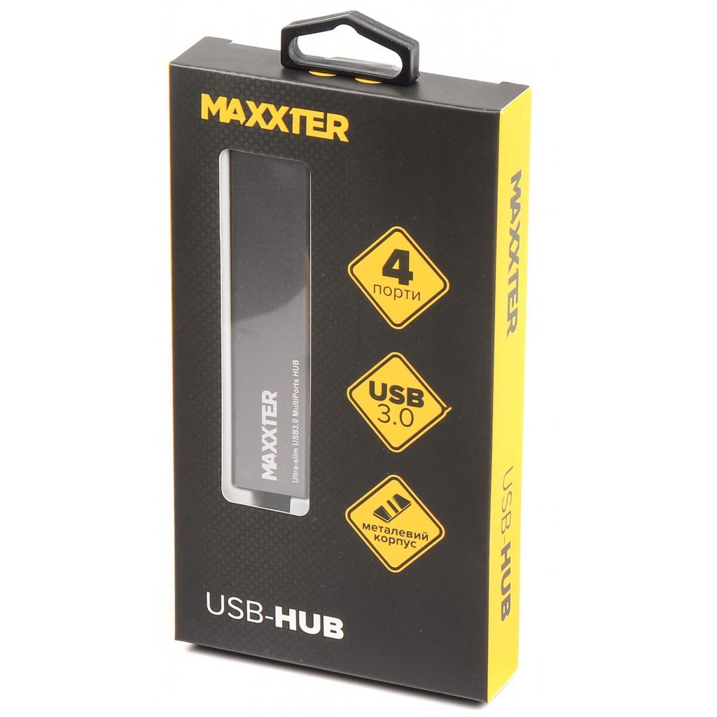 Концентратор Maxxter USB 3.0 Type-A 4 ports grey (HU3A-4P-02) зображення 3