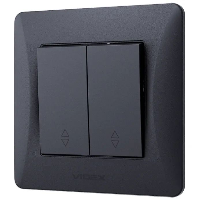 Перемикач Videx BINERA 2кл прохідний чорний графіт (VF-BNSW2P-BG) > ціни в Києві та Україні Перемикач Videx BINERA 2кл прохідний чорний графіт (VF-BNSW2P-BG)