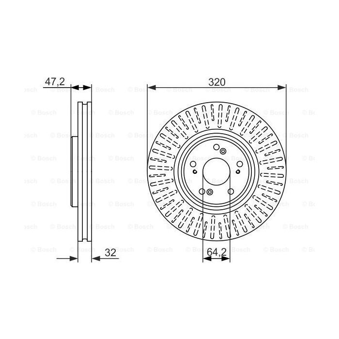 Гальмівний диск Bosch 0 986 479 741 зображення 2
