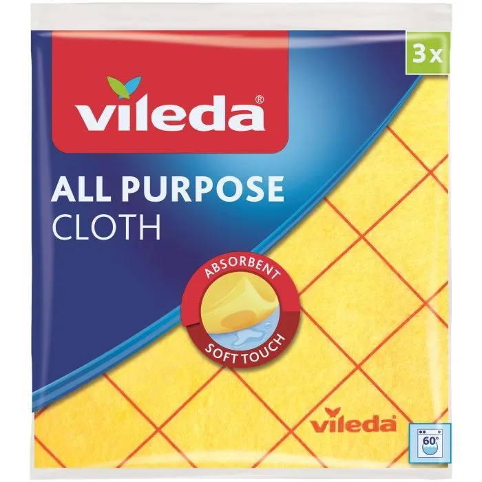 Серветки для прибирання Vileda Allpurpose Cloth 3 шт. (4003790025419)