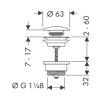 Донный клапан Hansgrohe Push-open д / раковины (50100000) изображение 2