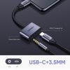 Концентратор Hub Type-C M to 3.5mm F+Type-C F Adapter CM193 (Gray) Ugreen (50596) изображение 2