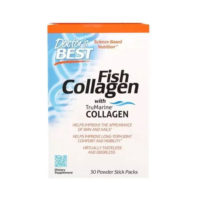 Жирные кислоты Doctor's Best Рыбий Коллаген, Fish Collagen, 30 пакетиков (DRB-00418)