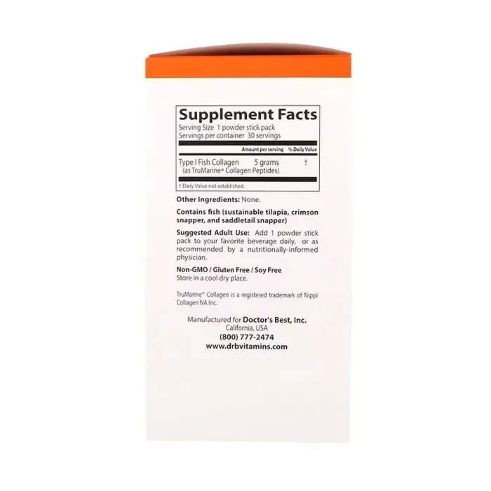 Жирные кислоты Doctor's Best Рыбий Коллаген, Fish Collagen, 30 пакетиков (DRB-00418) изображение 2