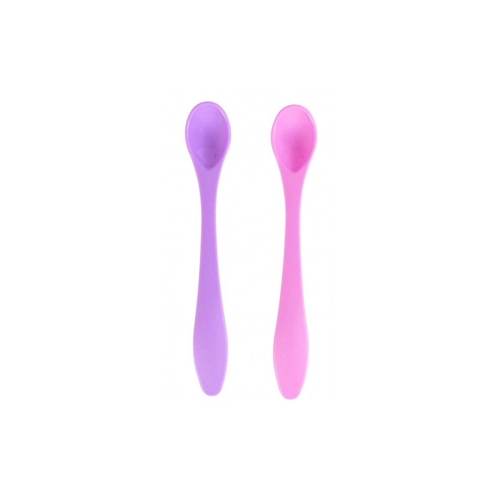 Набор детской посуды Baby Team ложечек 2 шт (6101_розовый_и_фиолетовый) изображение 2
