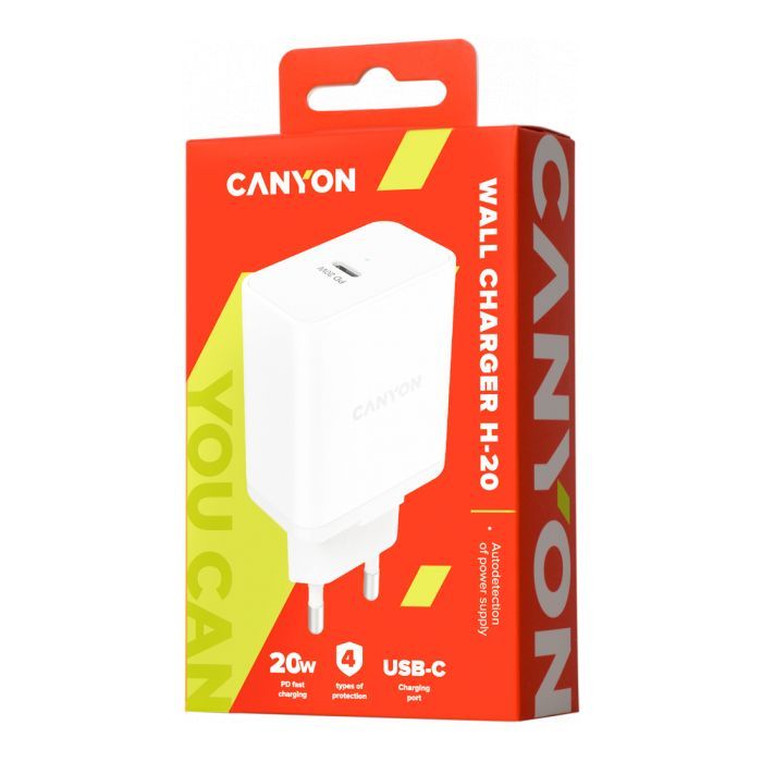 Зарядний пристрій Canyon PD WALL Charger 20W (CNE-CHA20W) зображення 4