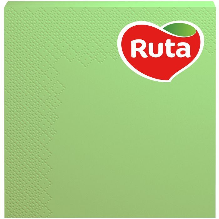 Салфетки столовые Ruta Колор 3 слоя 33х33 см Зеленые 20 шт. (4820023741614)