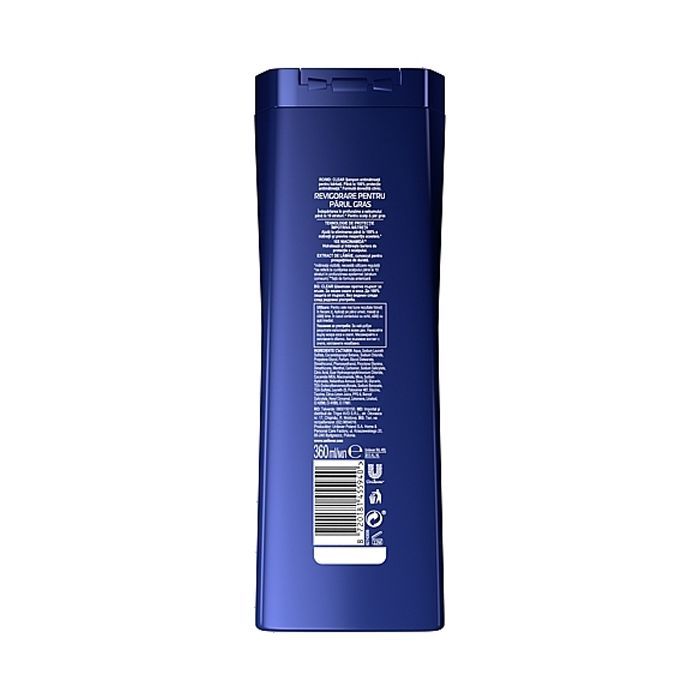 Шампунь Clear Men Refreshing Grease Control Против перхоти для мужчин Контроль жирности кожи головы 360 мл (8712561096676/8720181455940) изображение 2