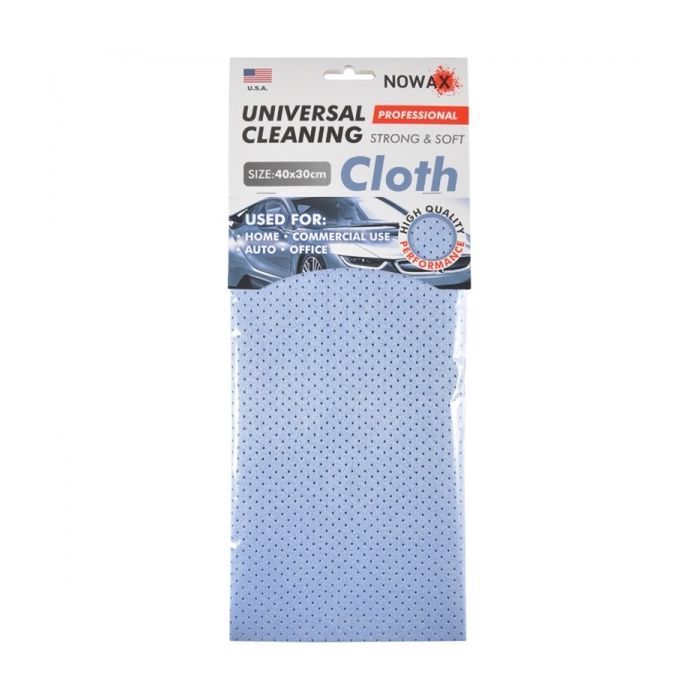 Автомобільна серветка NOWAX 40х30 см, синя (NX62432)