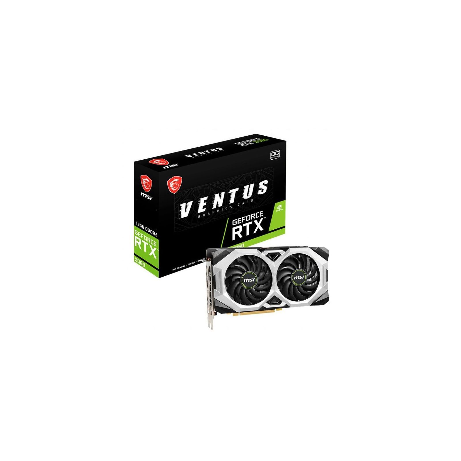 ᐈ Купить видеокарту MSI GeForce RTX2060 12Gb VENTUS OC (RTX 2060