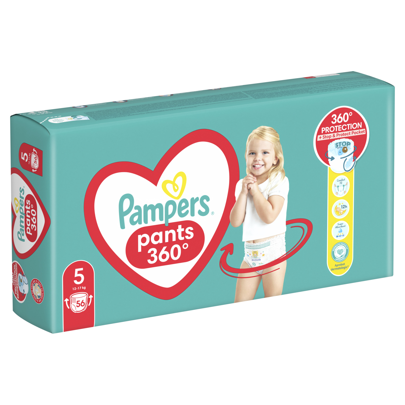 Підгузки Pampers трусики Pants Junior Розмір 5 (12-17 кг) 56 шт (8006540069165) зображення 3