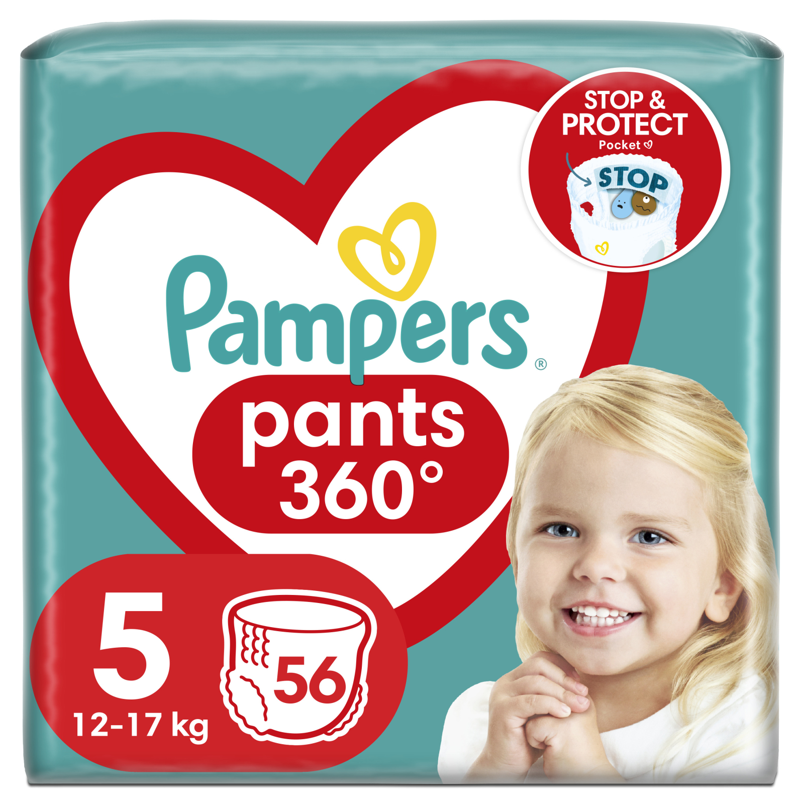 Підгузки Pampers трусики Pants Junior Розмір 5 (12-17 кг) 56 шт (8006540069165)