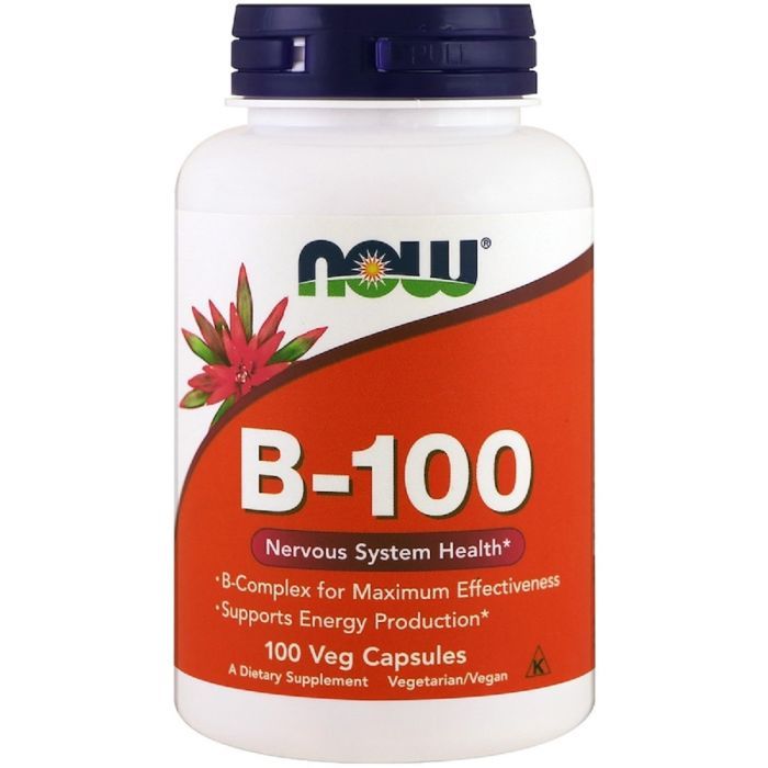 Витамин Now Foods Комплекс B-100, 100 Вегетарианских Капсул (NOW-00436)