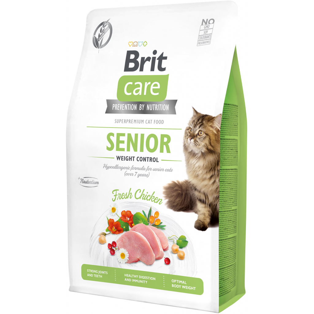 Сухой корм для кошек Brit Care Cat GF Senior Weight Control 7 кг (8595602540938)