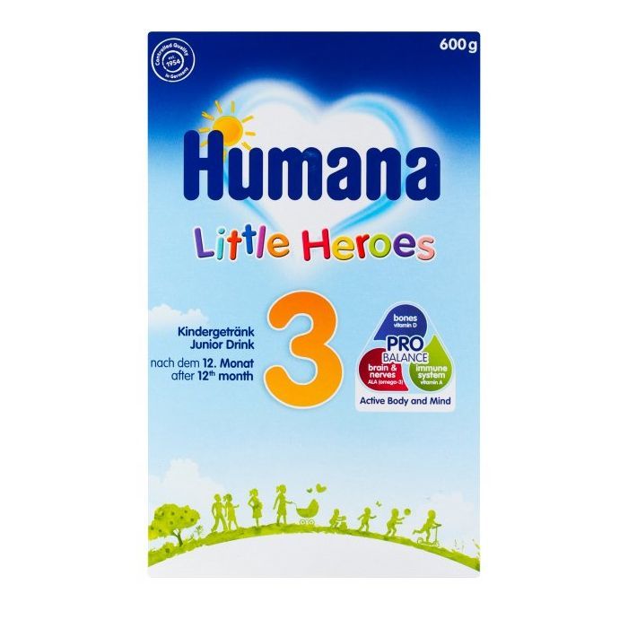 Дитяча суміш Humana Little Heroes 3 молочна з пребіотиками-галактоолігосахаридам (4031244002761)