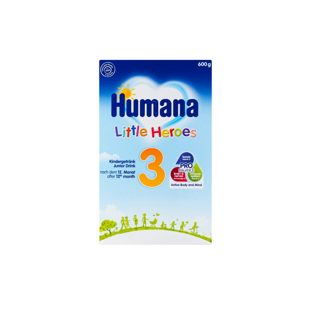 Детская смесь Humana 3 молочна з пребіотиками-галактоолігосахаридами, 350 г (4031244705167)