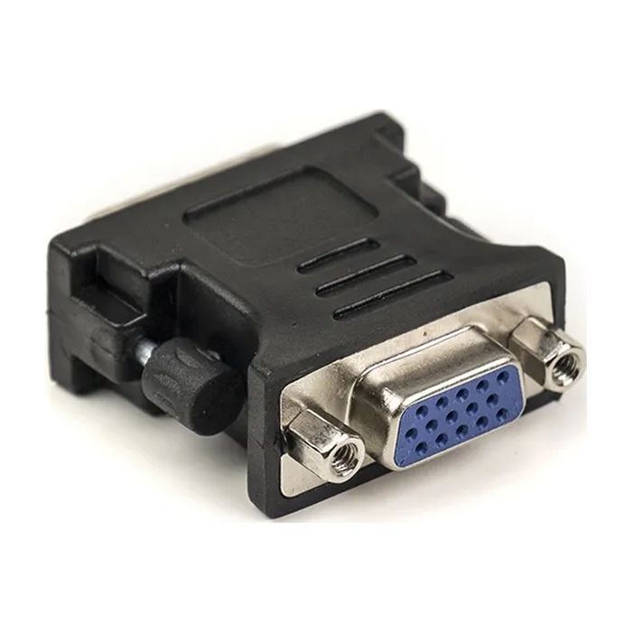 Перехідник VGA to DVI-I (24+5 pin), черный PowerPlant (CA910892)