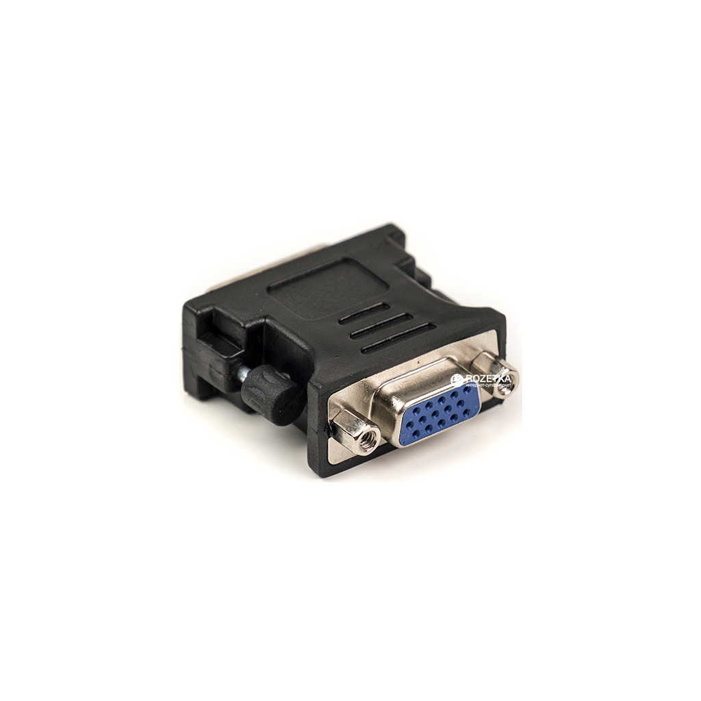 Переходник VGA to DVI-I (24+5 pin), черный PowerPlant (CA910892) изображение 2