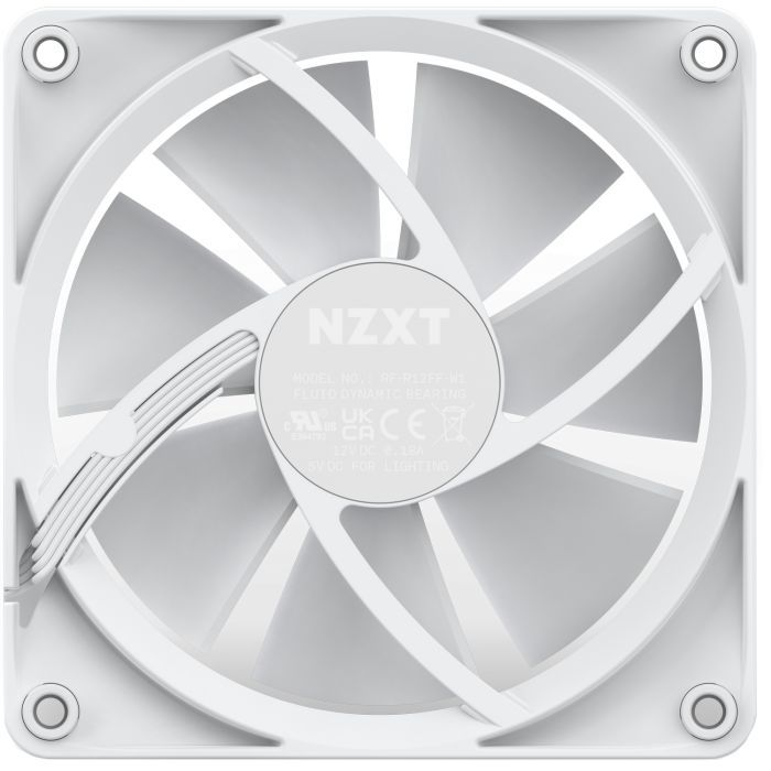 Кулер для корпуса NZXT F120RGB Single (White) (RF-R12SF-W1) изображение 6