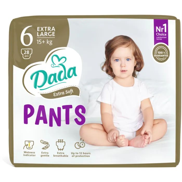 Підгузки Dada Extra Soft 6 XL (15+ кг) 28 шт (4820174980696)