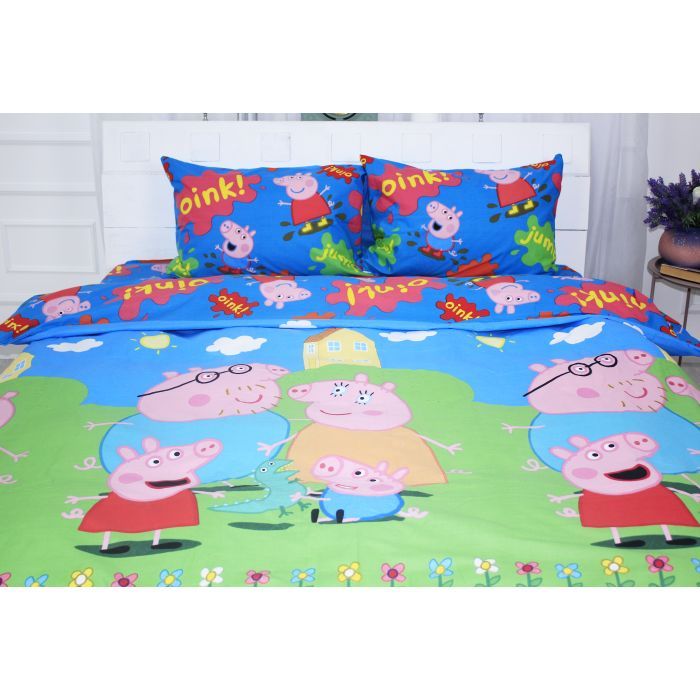 Постільна білизна MirSon Бязь Ranforce Elite 17-0507 Peppa Двоспальний (2200004672496)