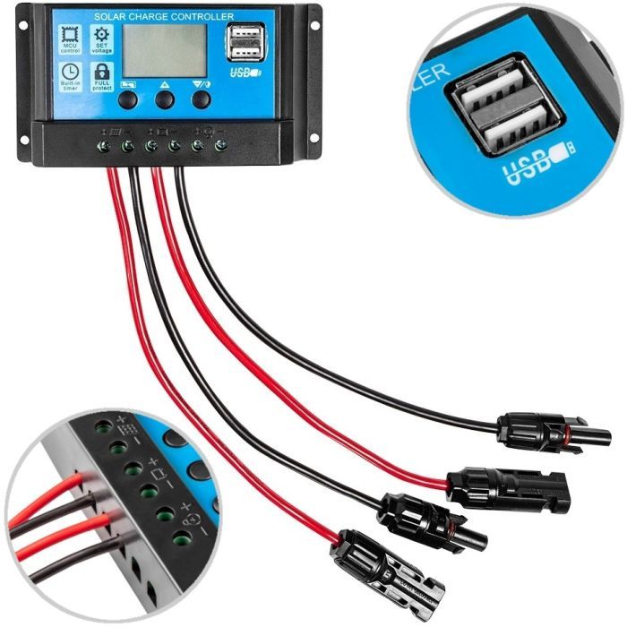 Контроллер заряда Neo Tools 20А, 12/24В(OPEN,AGM,GEL), 2xUSB (90-150) изображение 7