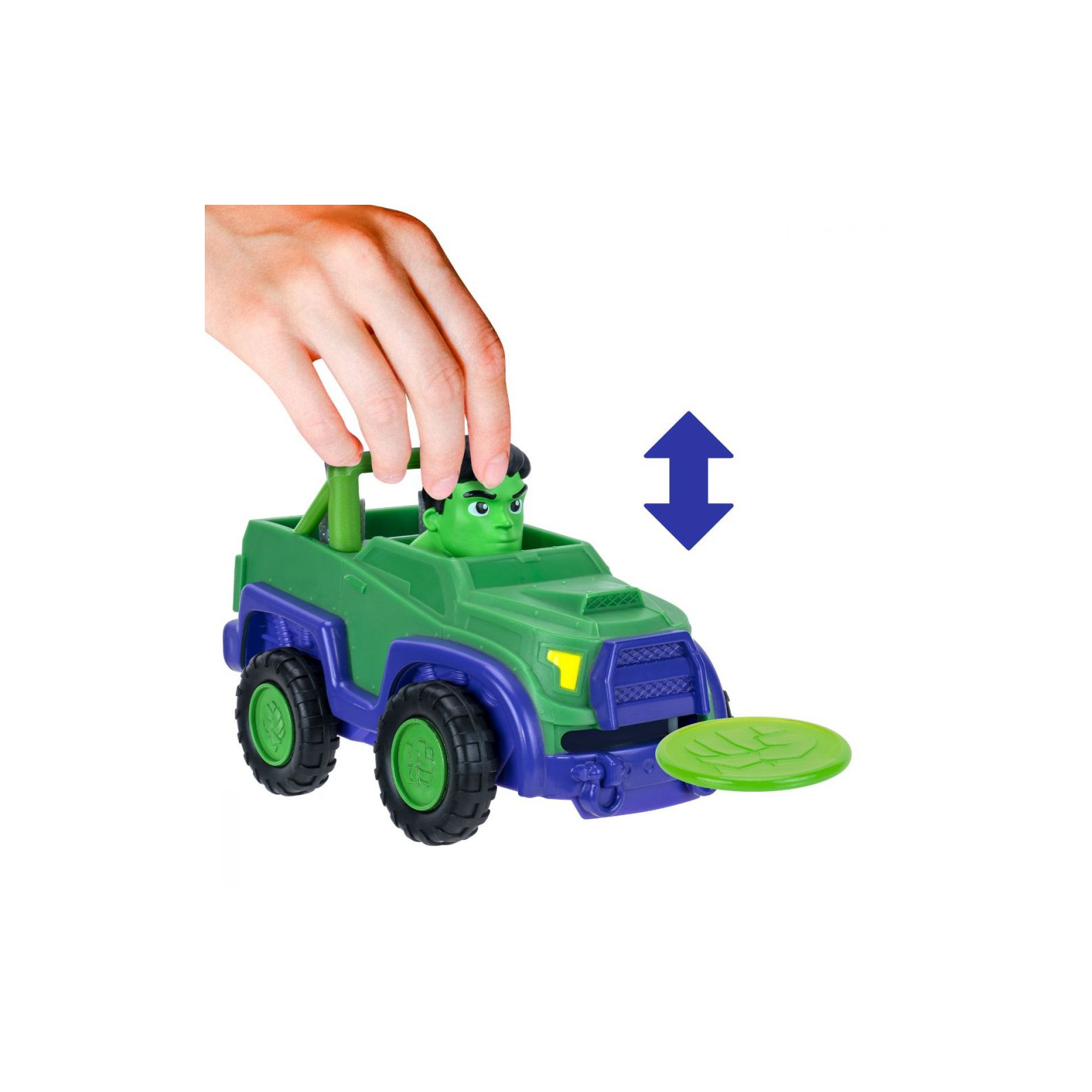 Машина Spidey Little Vehicle Disc Dashers Hulk W1 Халк (SNF0012) изображение 6