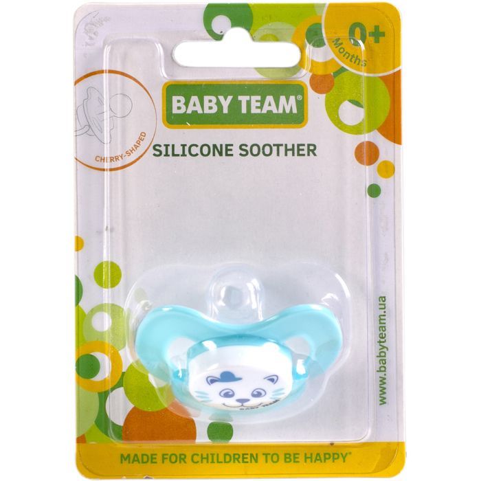 Пустушка Baby Team силіконова,класична, 0+ міс (3007_рожевий) зображення 3
