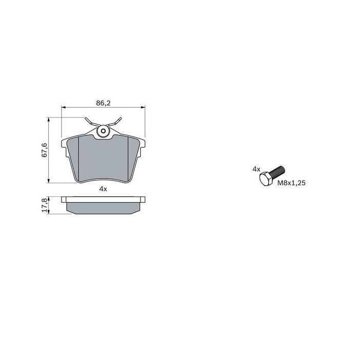 Тормозные колодки Bosch 0 986 494 095 изображение 3