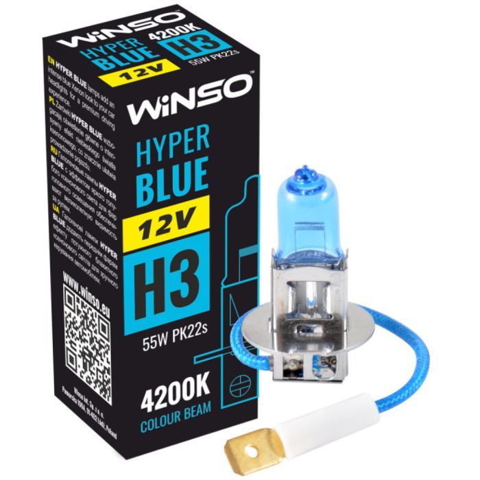 Автолампа WINSO H3 HYPER BLUE 4200K 55W (712340) изображение 2