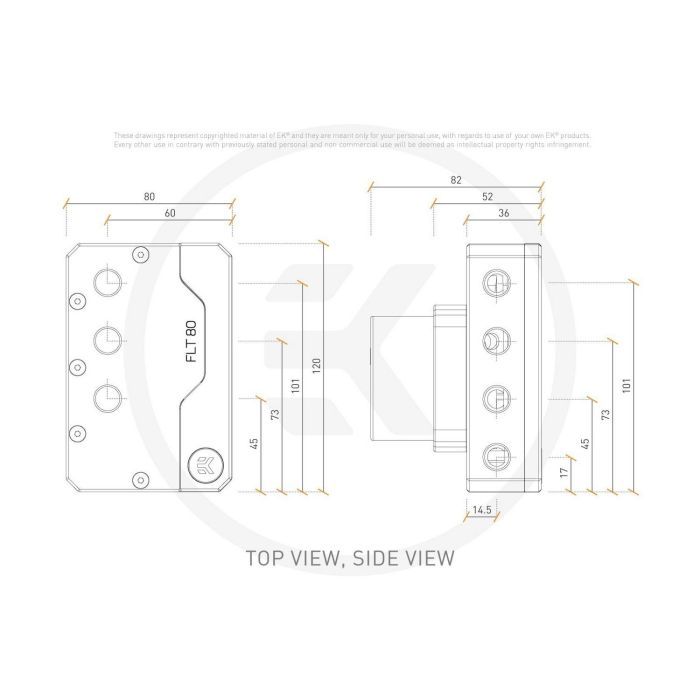 Помпа для СЖО Ekwb EK-Quantum Kinetic FLT 80 D5 PWM D-RGB - Plexi (3831109851166) изображение 5