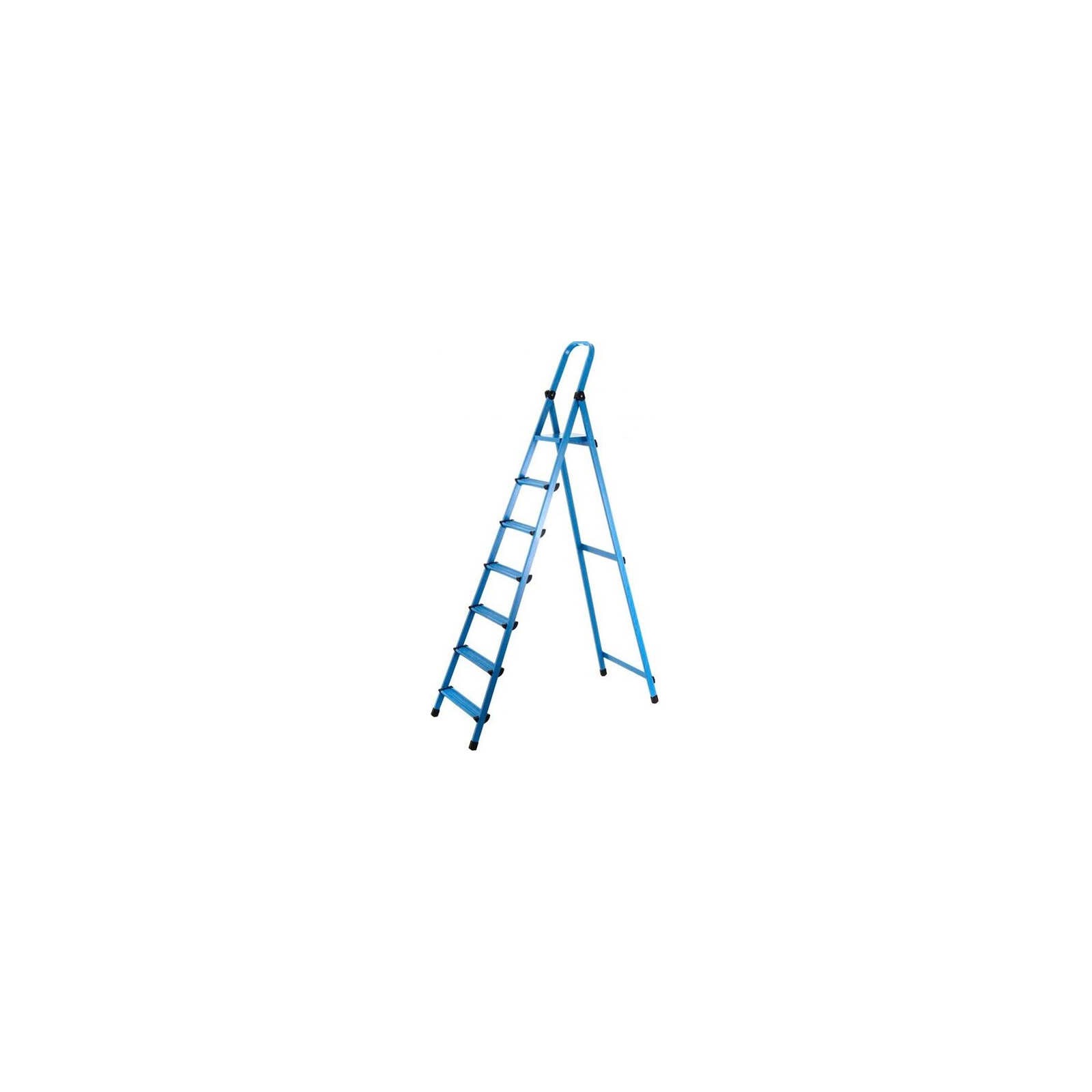 Лестница Work's стремянка металлическая - 407 (7 ст., синяя) (63274)