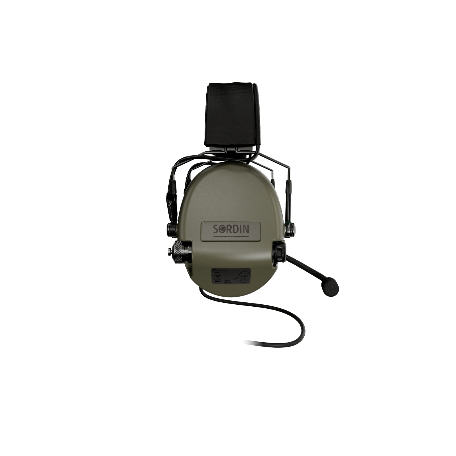 Навушники для стрільби Sordin Supreme MIL CC Slim Headband Green PVC (74332-06-S) зображення 4