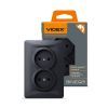 Розетка Videx BINERA 2ая черн (VF-BNSK2-BG) изображение 4