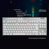 Клавиатура Logitech G915 TKL Tenkeyless Lightspeed RGB Tactile UA White (920-009503) изображение 7