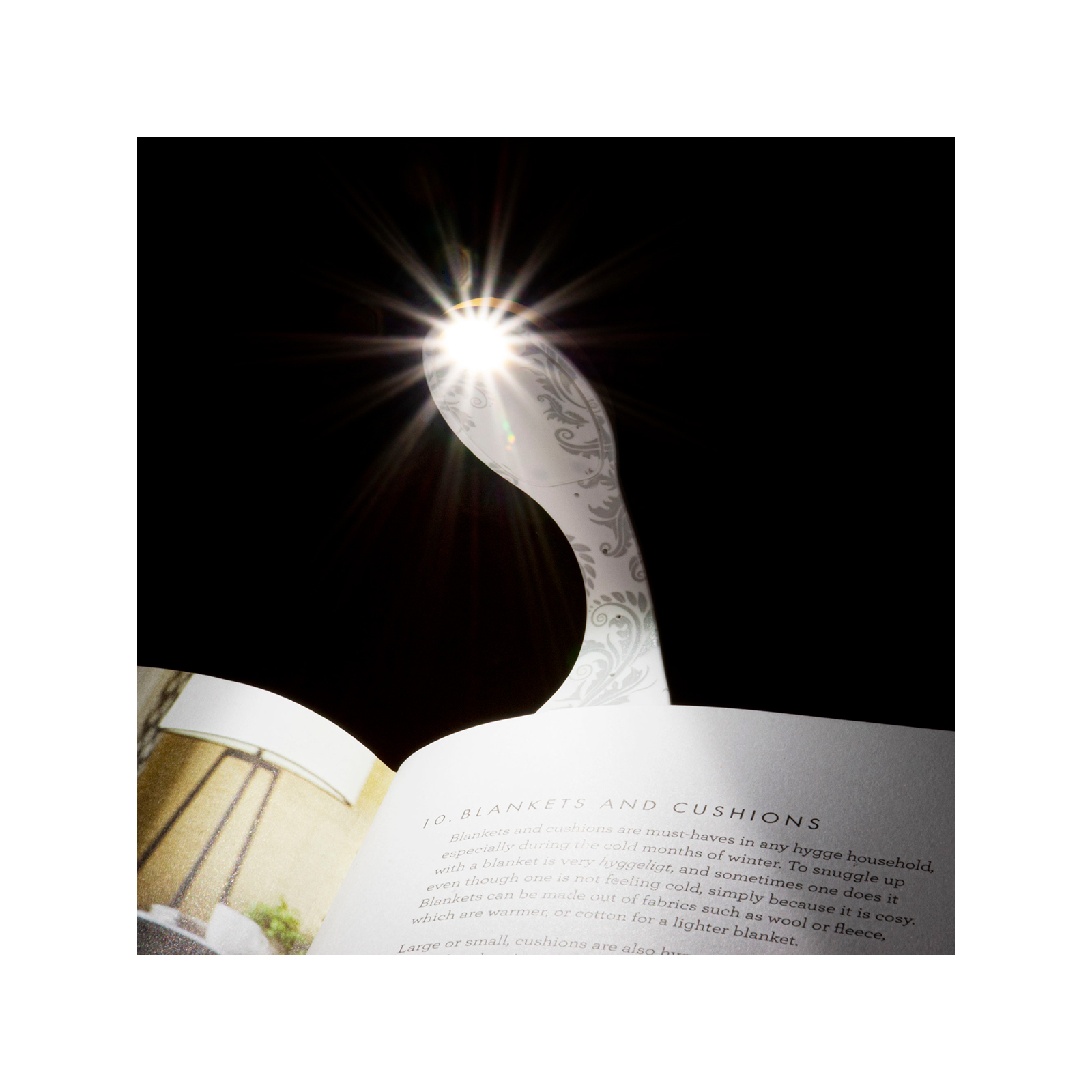 Закладки для книг Flexilight фонарик - Белая флора (FLWF) изображение 7