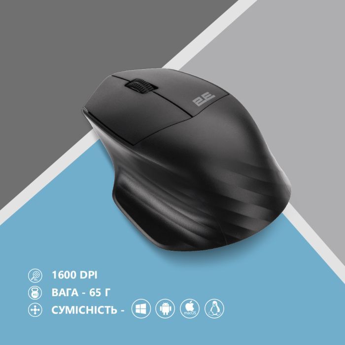 Мишка 2E MF280 Silent Wireless/Bluetooth Gray (2E-MF280WGR) зображення 6