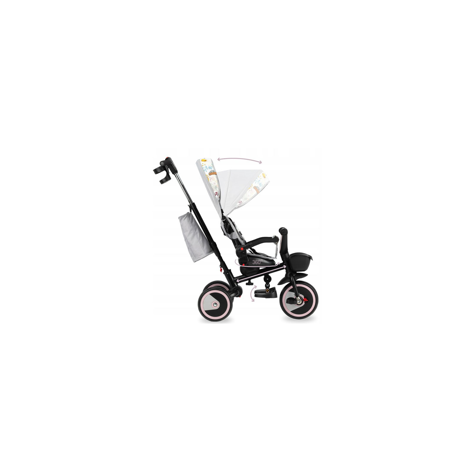Детский велосипед MoMi Invidia 5 в 1 Серый (ROTR00001) изображение 2